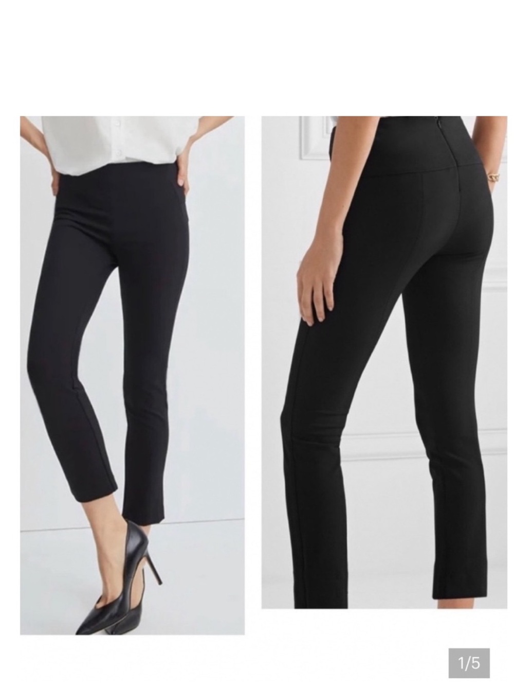 NWT Veronica Beard Scuba Zip Back Scuba Pants Size 8 Black $295